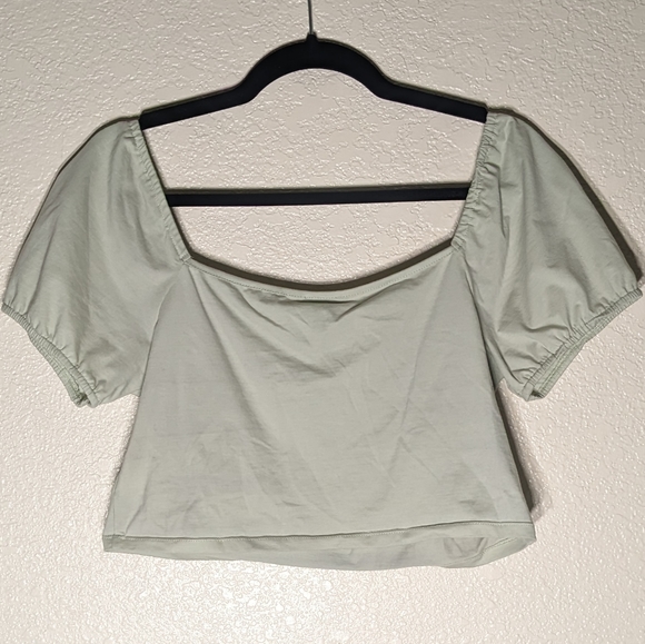 Girly green peasant style top - Picture 3 of 5